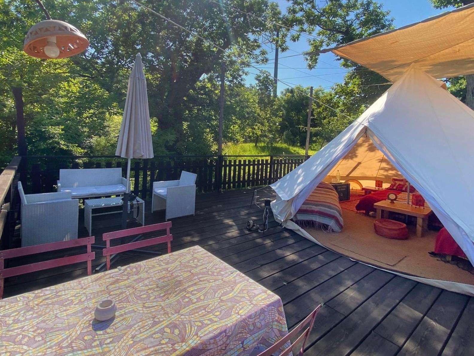 Tenda Glamping Vista Sulla Valle - Podere Di Maggio Santa Fiora Exterior photo